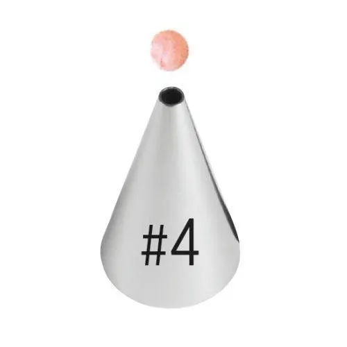 Hladká nerezová zdobicí špička Wilton č. 4 s otvorem 2,5 mm