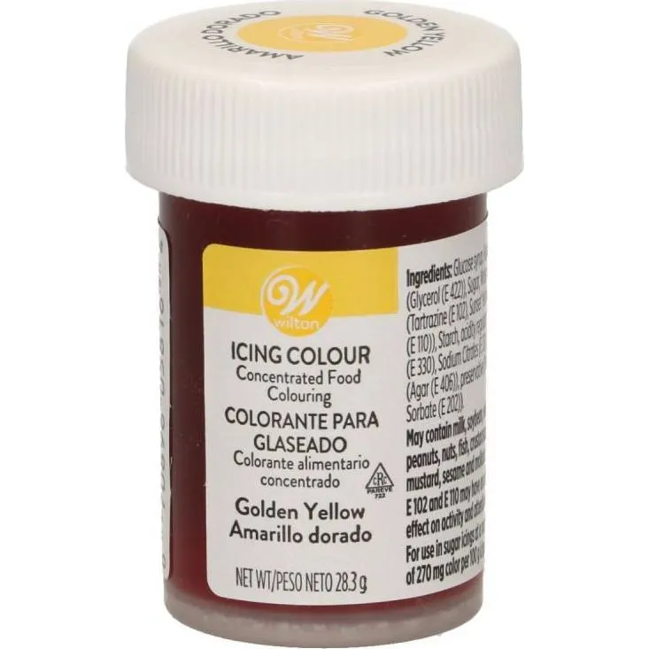 Gelová barva Wilton v zářivě žlutém odstínu v balení 28,35 g