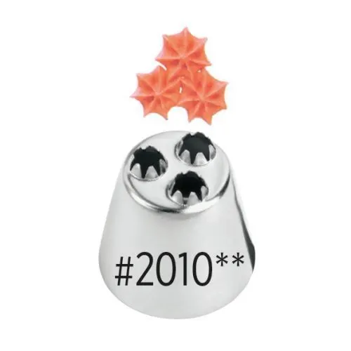 Nerezová trezírovací špička Wilton č. 2010 pro zdobení krémem, stříbrná kovová
