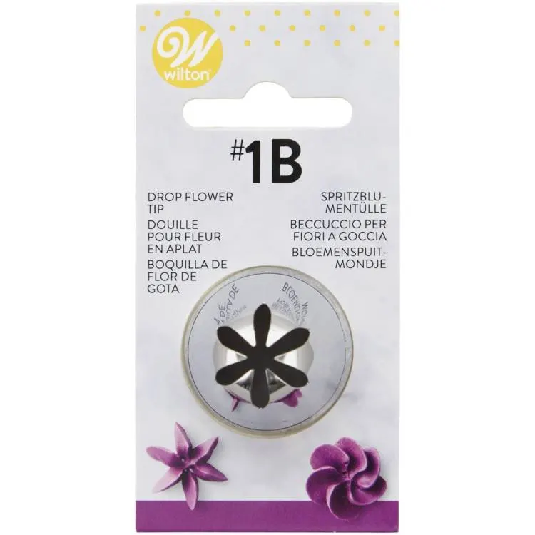 Nerezová květinová zdobicí špička Wilton č. 1B s otvorem 18 mm pro cukrářský sáček