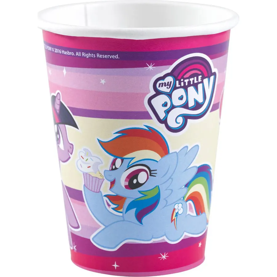 Papírové kelímky s motivem My Little Pony, balení 8 kusů, objem 250 ml
