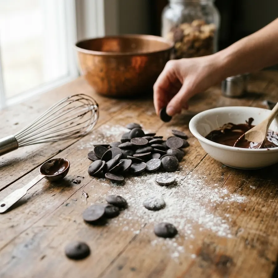 Tmavá cukrářská poleva CARLA s 20% kakaa, balení 500 g