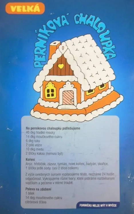 Sada kovových vykrajovátek Perníková chaloupka ve stříbrné barvě, velká, několik dílů pro vykrajování perníčků