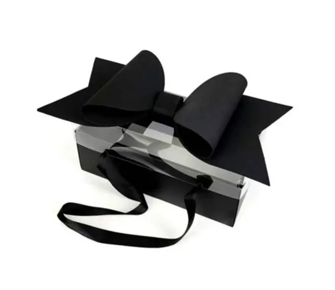 Černý univerzální box s mašlí, rozměr 35 × 21 × 16,5 cm, značka Cake Star