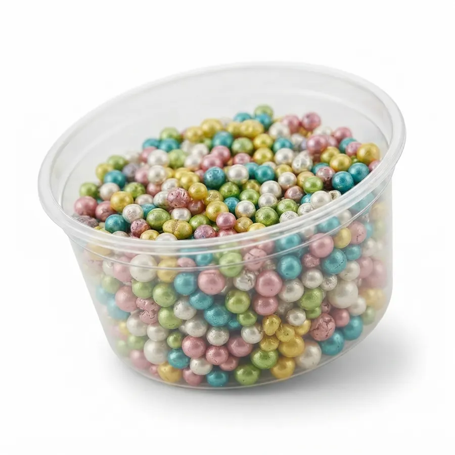 Duhové cukrové perly SweetArt v balení 50 g, vícebarevné perleťové kuličky na zdobení