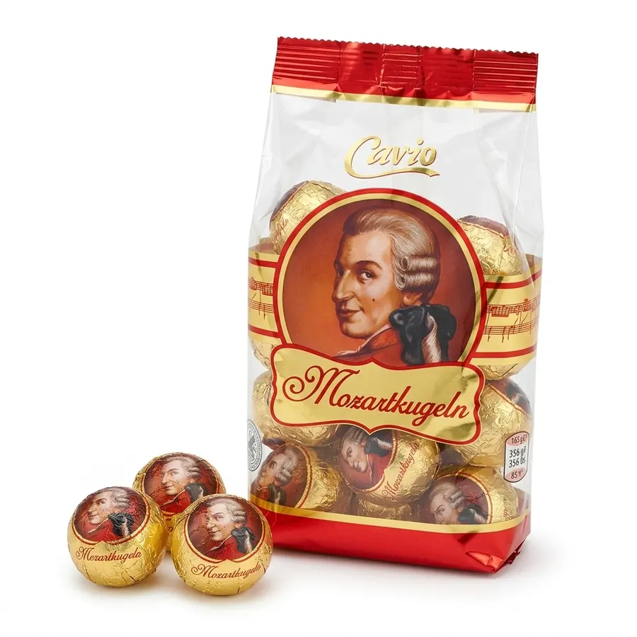 Mozartovy koule Reber pralinky s marcipánem a lískooříškovým krémem v čokoládě, balení 297 g