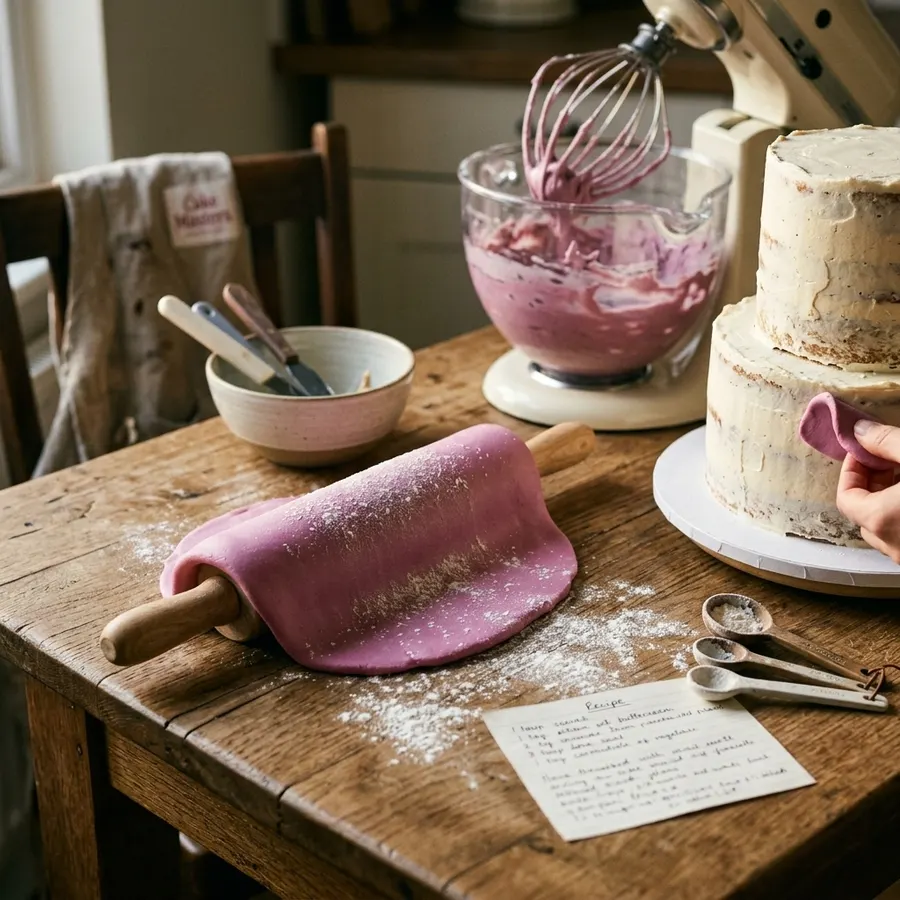 Balení purpurové potahovací hmoty Cake Masters o hmotnosti 250 g, rollfondant na dorty