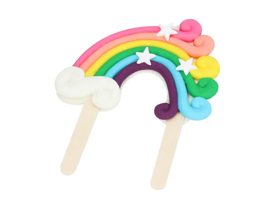 Cukrová dekorace duha Unicorn, pestrobarevná, balení 1 ks