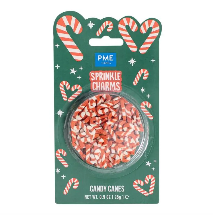 Vánoční cukrové hůlky PME, barevné jedlé proužky v balení 25 g