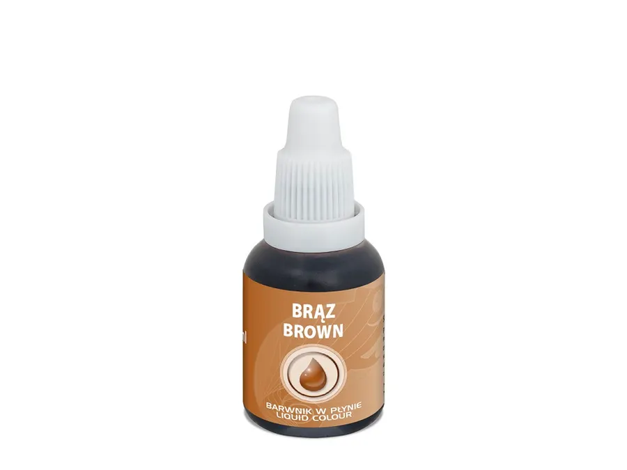 Tekutá airbrush barva v hnědém odstínu, lahvička 20 ml