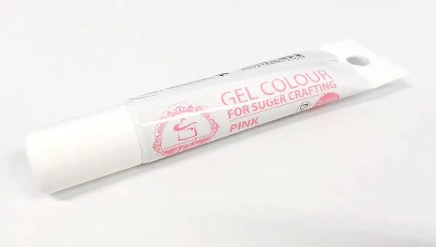 Tuba růžové gelové barvy Food Colours o hmotnosti 20 g