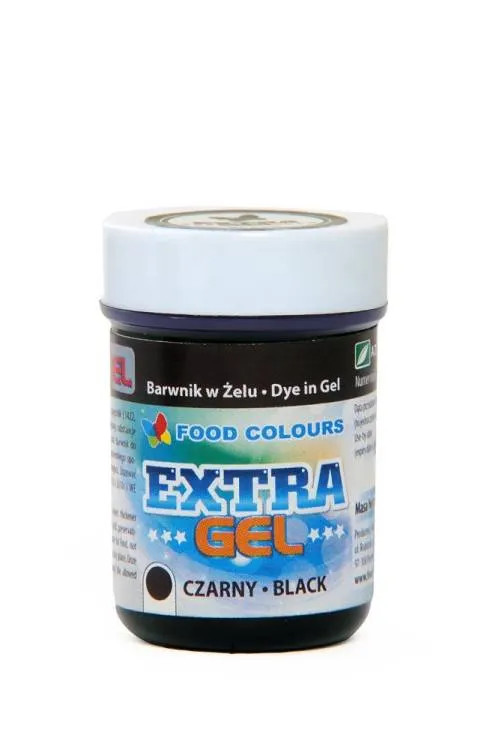 Gelová barva Food Colours v odstínu extra černá, tuba 35 g