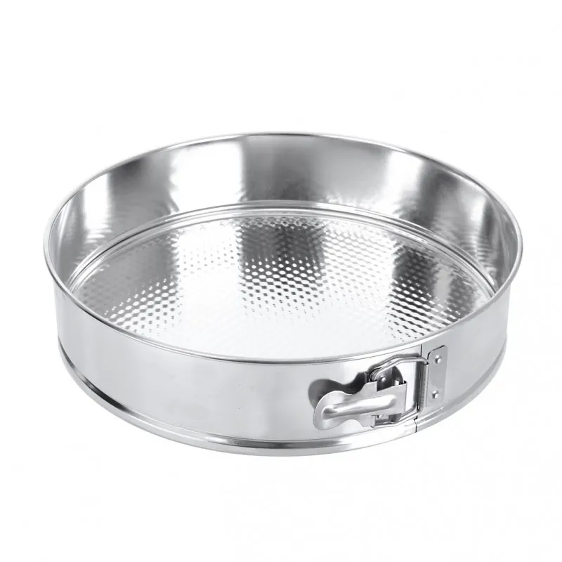 Kulatá dortová forma s odnímatelným dnem z pocínovaného plechu, průměr 27 cm, výška 6,5 cm