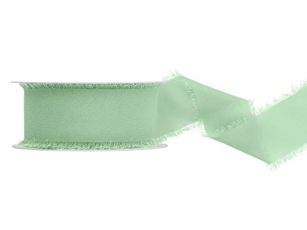 Šalvějová šifonová stuha s třásněním, šířka 40 mm, role 10 m, polyester
