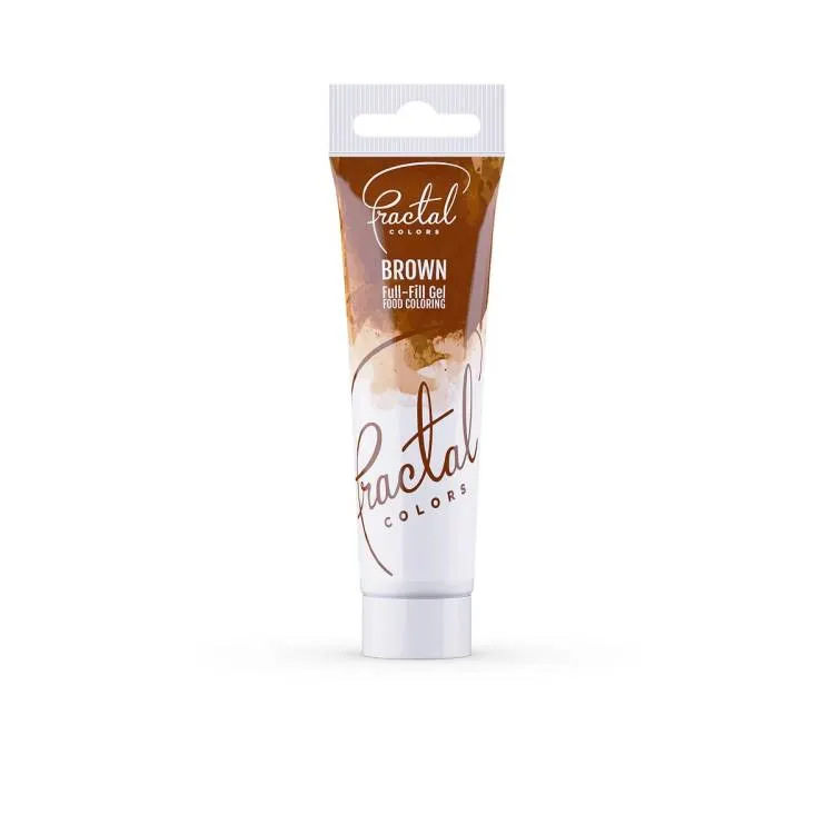 Gelová barva Fractal v odstínu hnědé, balení 30 g v plastové tubě