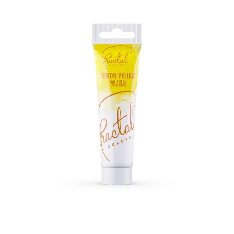 Gelová barva Fractal Lemon Yellow, citronově žlutá, koncentrovaná, balení 30 g