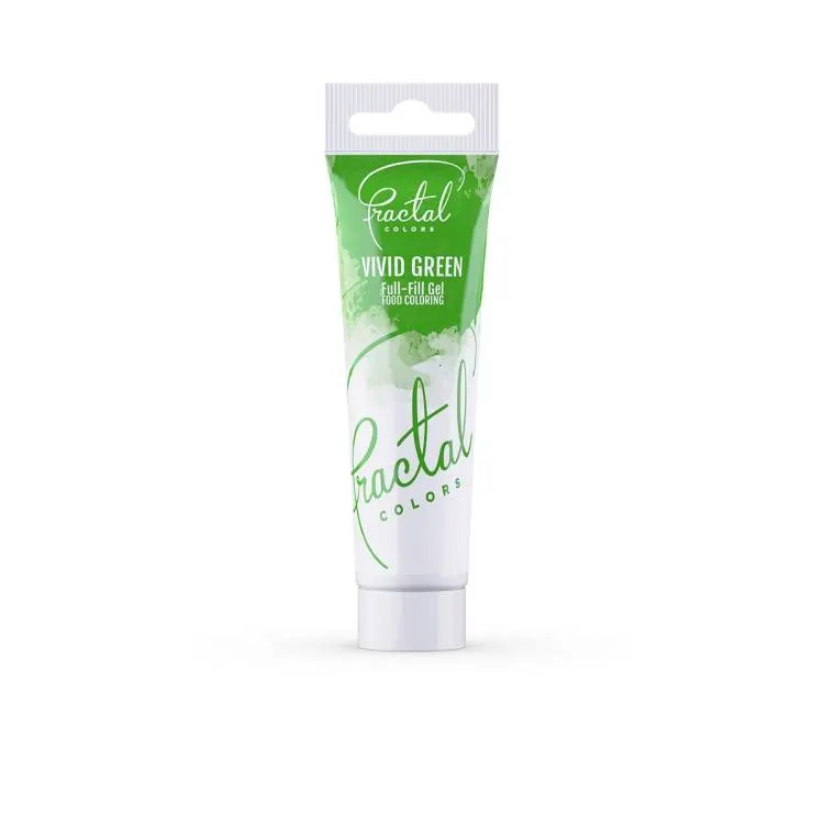 Gelová barva Fractal Vivid Green, intenzivní zelená, balení 30 g