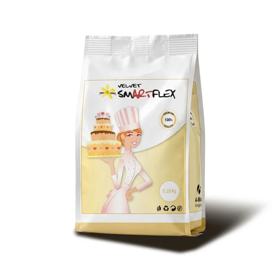 Bílá potahovací dortová hmota SMARTFLEX s vanilkovou příchutí, balení 250 g