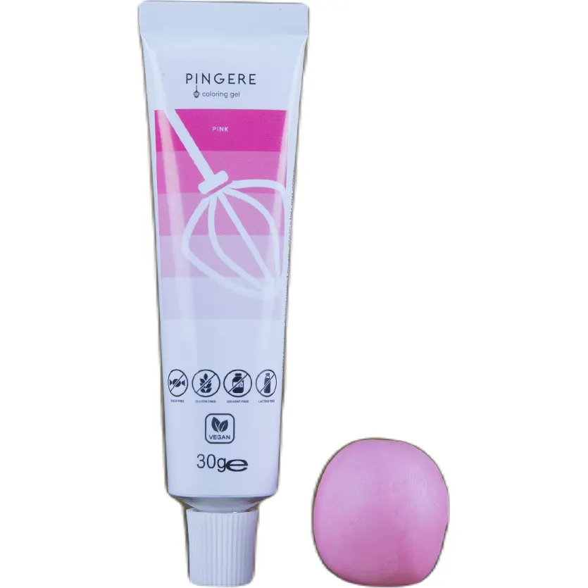 Růžová gelová barva v balení 30 g, koncentrovaný barvící gel pro cukrářské výrobky