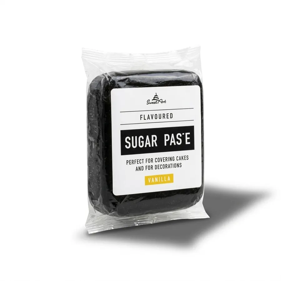 Černý vanilkový fondán na dort FunCakes, balení 250 g