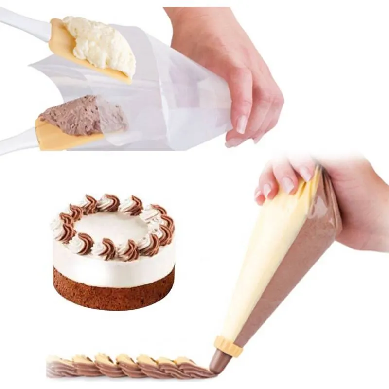 Trezírovací cukrářské sáčky na dvě náplně, délka 40 cm, balení 100 kusů
