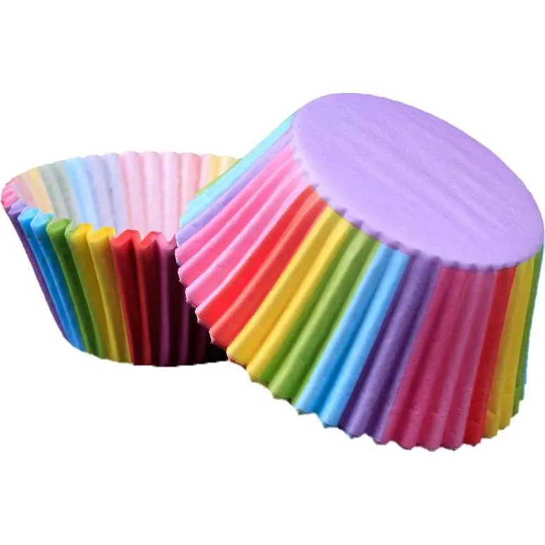 Barevné cukrářské papírové košíčky na muffiny a cupcakes, rozměr 50 x 30 mm, balení 50 kusů