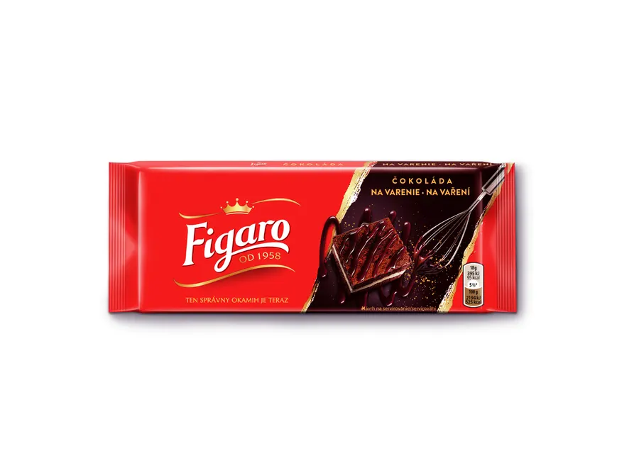 Tabulka čokolády na vaření Figaro, hořká čokoláda, balení 90 g