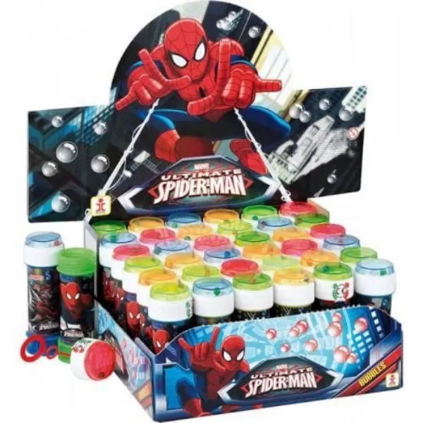 Lahvička bublifuku Dulcop s motivem Spidermana, objem 60 ml, plastový obal s víčkem
