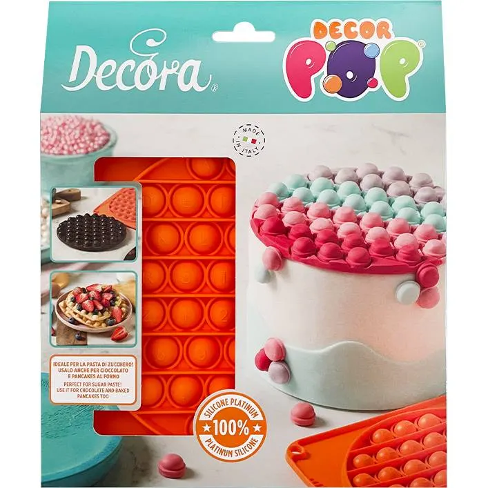 Kulatá silikonová forma Decora POPIT DecorPop o průměru 15 cm na dekorace na dort