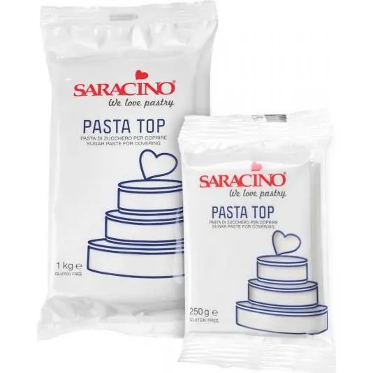 Potahovací hmota bílá SARACINO, balení 250 g, sněhově bílá cukrářská hmota na pokrytí dortů