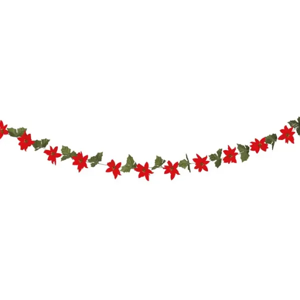 Vánoční girlanda z červených hvězd z PVC, délka 200 cm, balení 1 ks