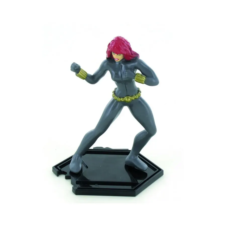 Dekorační figurka Černé vdovy z Avengers na dort, výška 8 až 10 cm, komiksové provedení v tmavých tónech