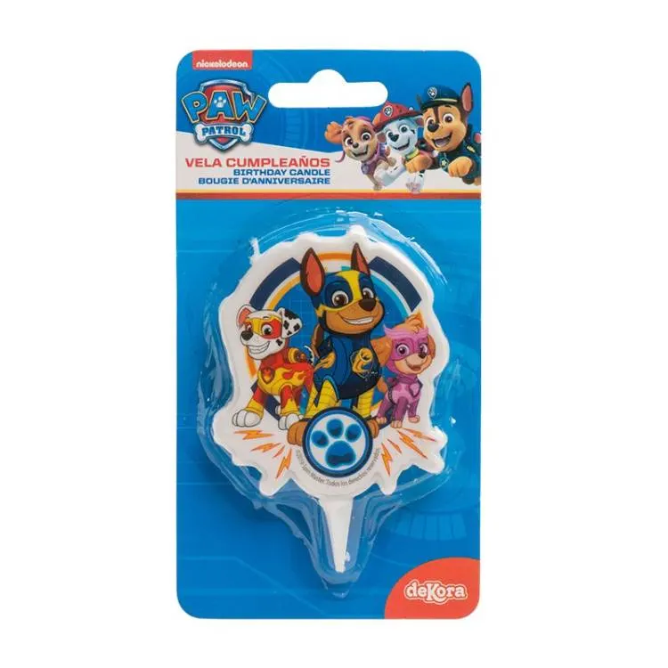 Dortová svíčka s motivem Paw Patrol, výška 7 cm, dekorace na dětský dort