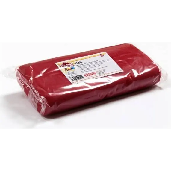 Červená potahovací hmota Kelmy v balení 1 kg, sytý odstín pro potahování dortů