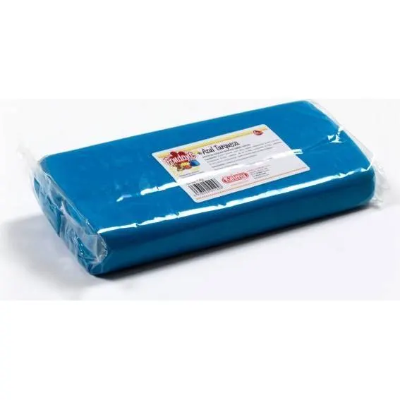 Tyrkysová potahovací hmota Kelmy, balení 1 kg