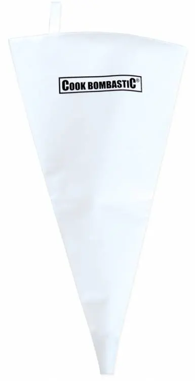Bavlněný zdobicí sáček Alvarak o délce 40 cm, bílé plátno, balení jednoho kusu