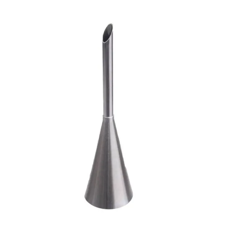 Plnicí špička Orion z nerezové oceli na cukrářský sáček, výška 9,5 cm, pro plnění koblih a trubiček
