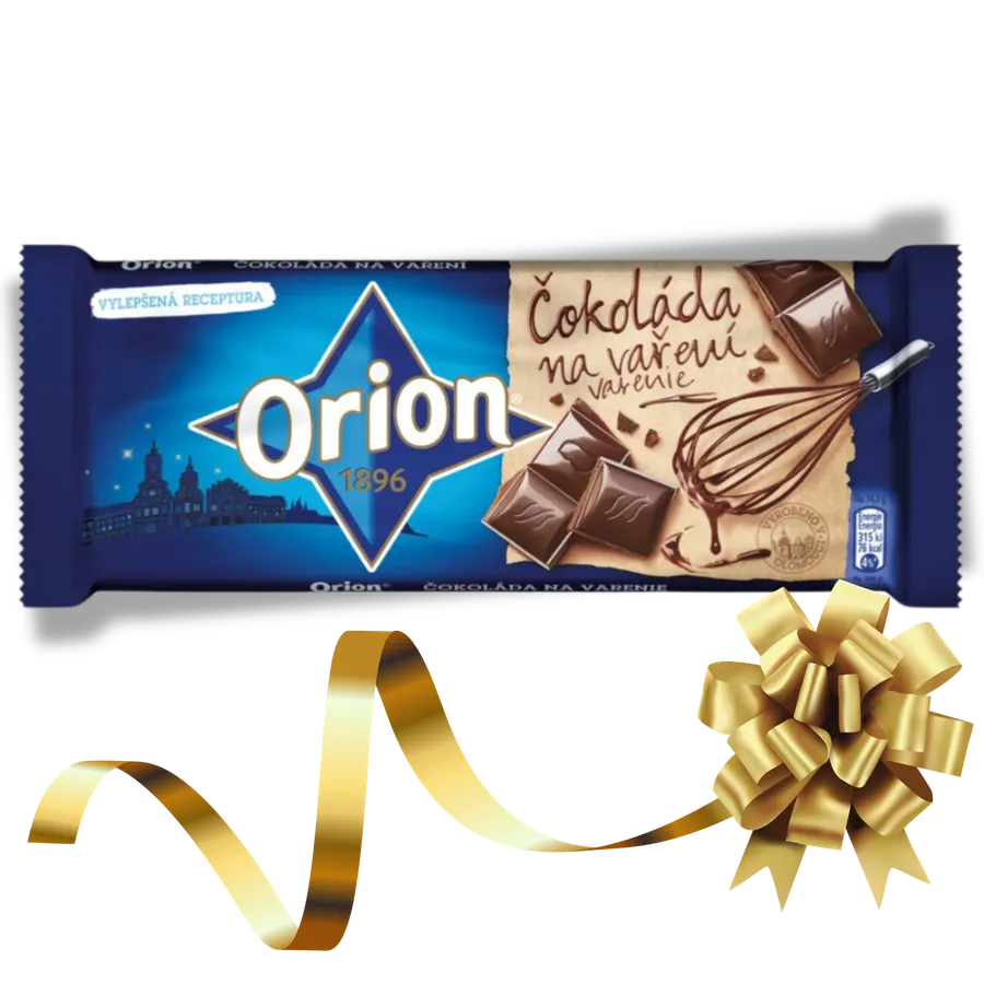 Čokoláda na vaření Orion, tabulka 90 g, tmavě hnědá hořká čokoláda