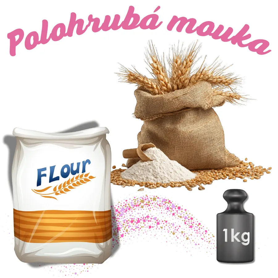 Polohrubá pšeničná mouka GoodMills v balení 1 kg