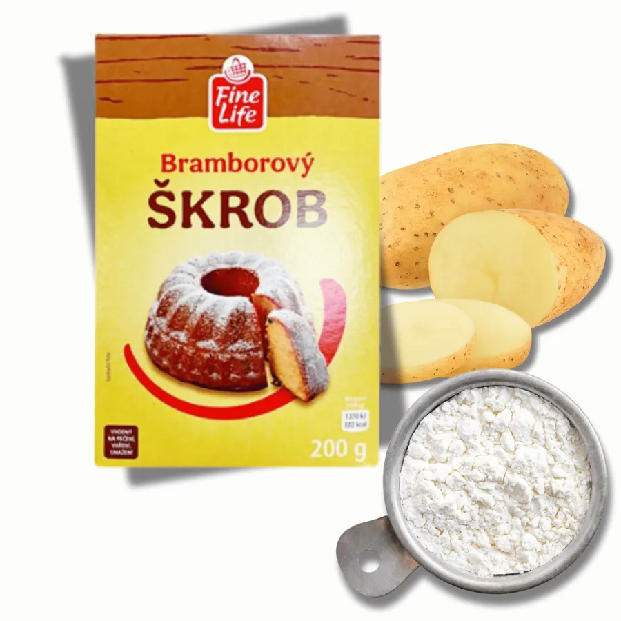 Balení bramborového škrobu Fine Life o hmotnosti 200 g