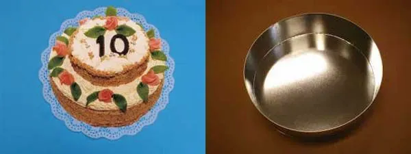 Kulatá dortová forma Felcman z pocínovaného plechu, průměr 15 cm, výška 8 cm