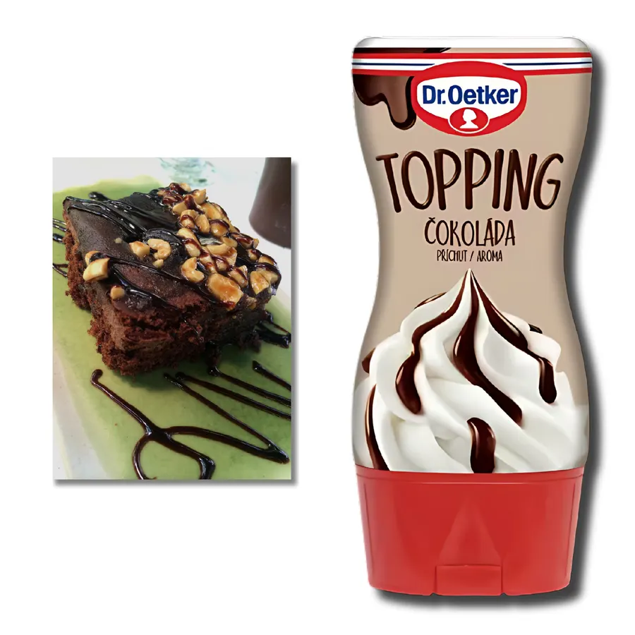 Krémový čokoládový topping Dr. Oetker se smetanou, balení 200 g