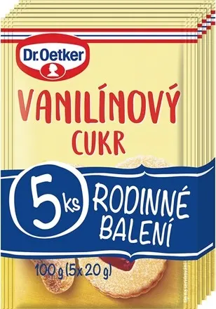 Vanilínový cukr Dr. Oetker v balení pěti sáčků po 20 g