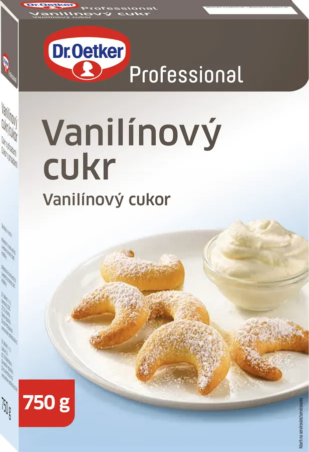 Balení vanilínového cukru Dr. Oetker o hmotnosti 750 g pro pečení