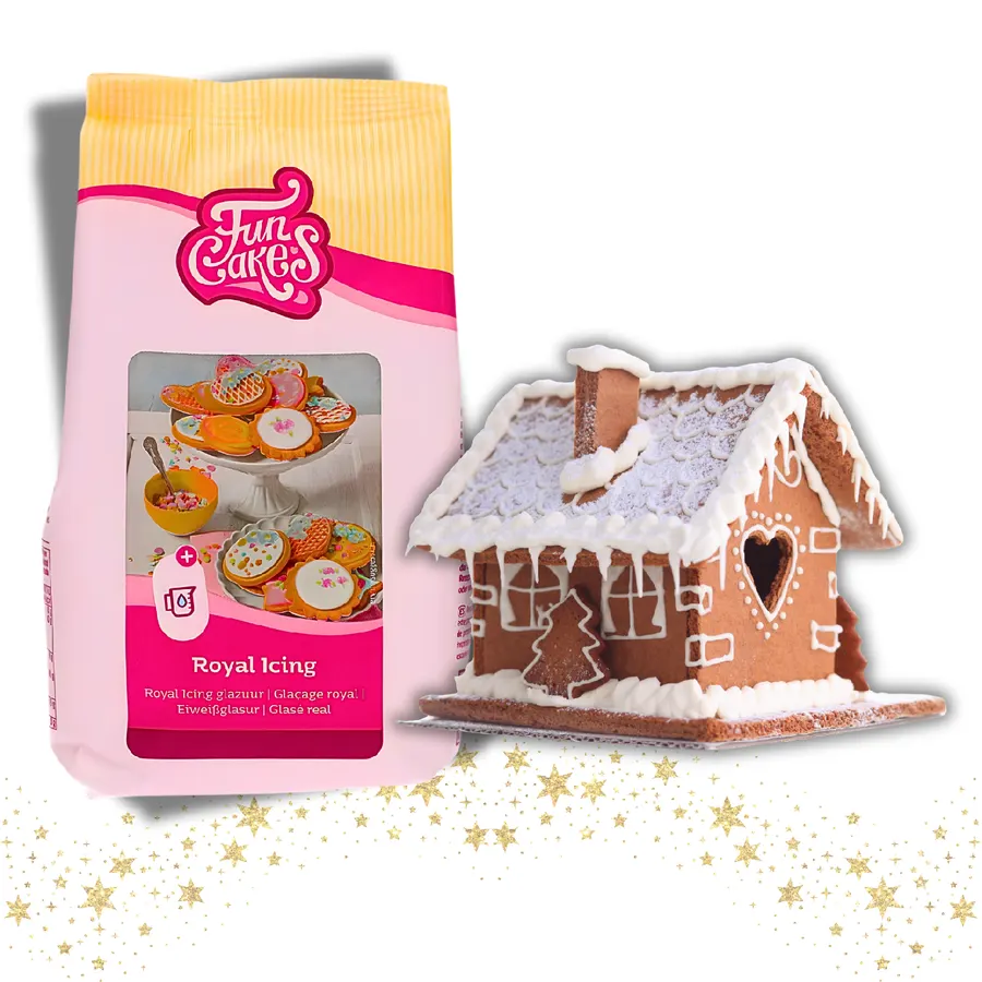 Bílá královská glazura FunCakes v sáčku 450 g, prášková směs na přípravu pevné polevy