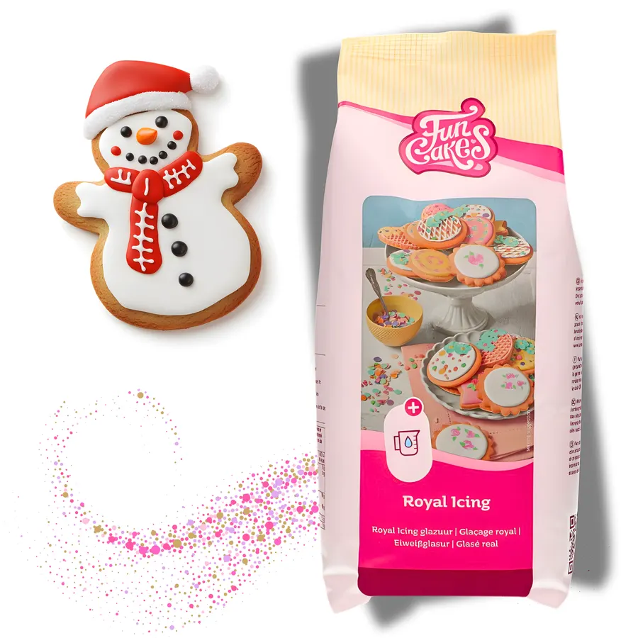 Sypká směs na královskou bílou polevu FunCakes v balení 900 g