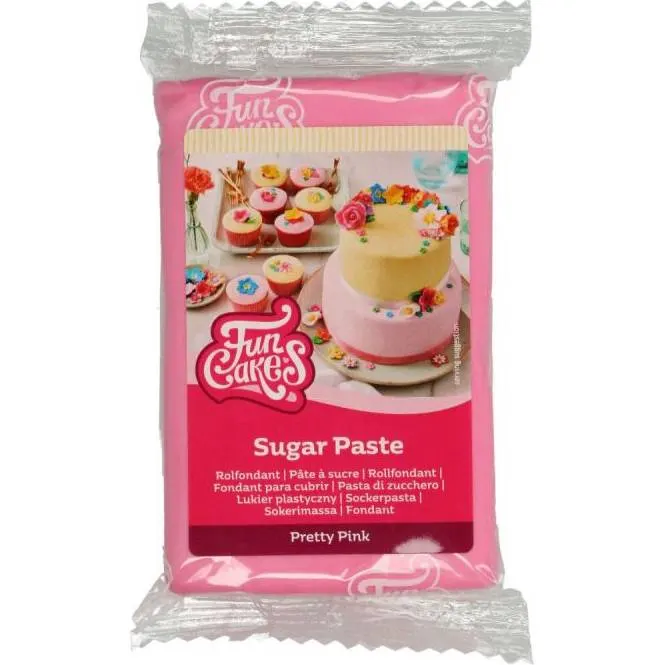 Růžová potahovací hmota FunCakes v balení 250 g, jemný pastelový odstín