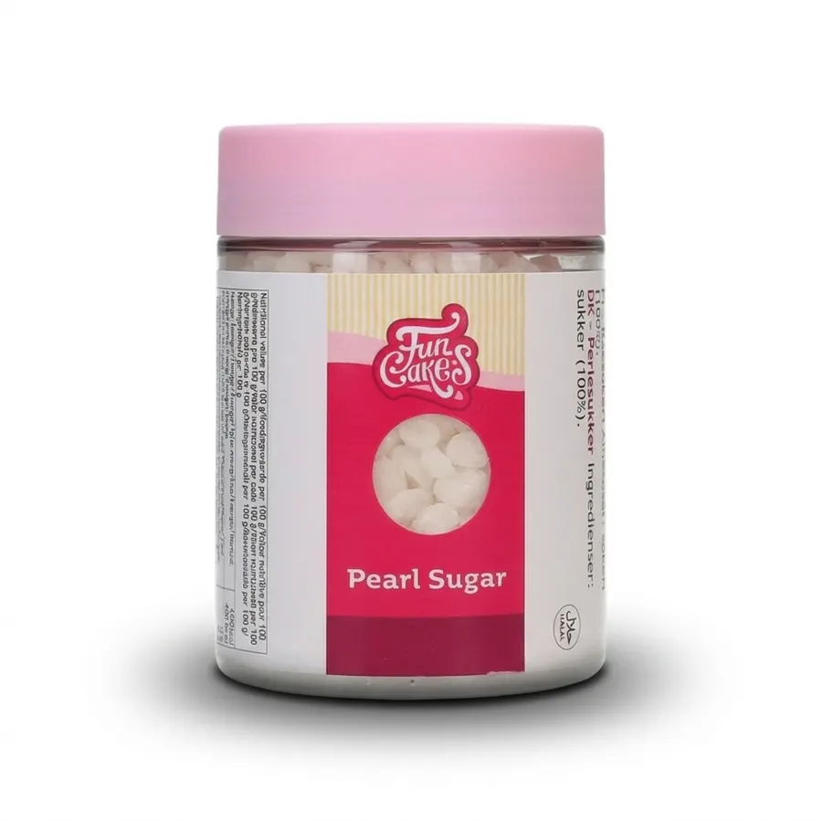 Perlový cukr FunCakes, velké bílé cukrové krystalky v balení 200 g