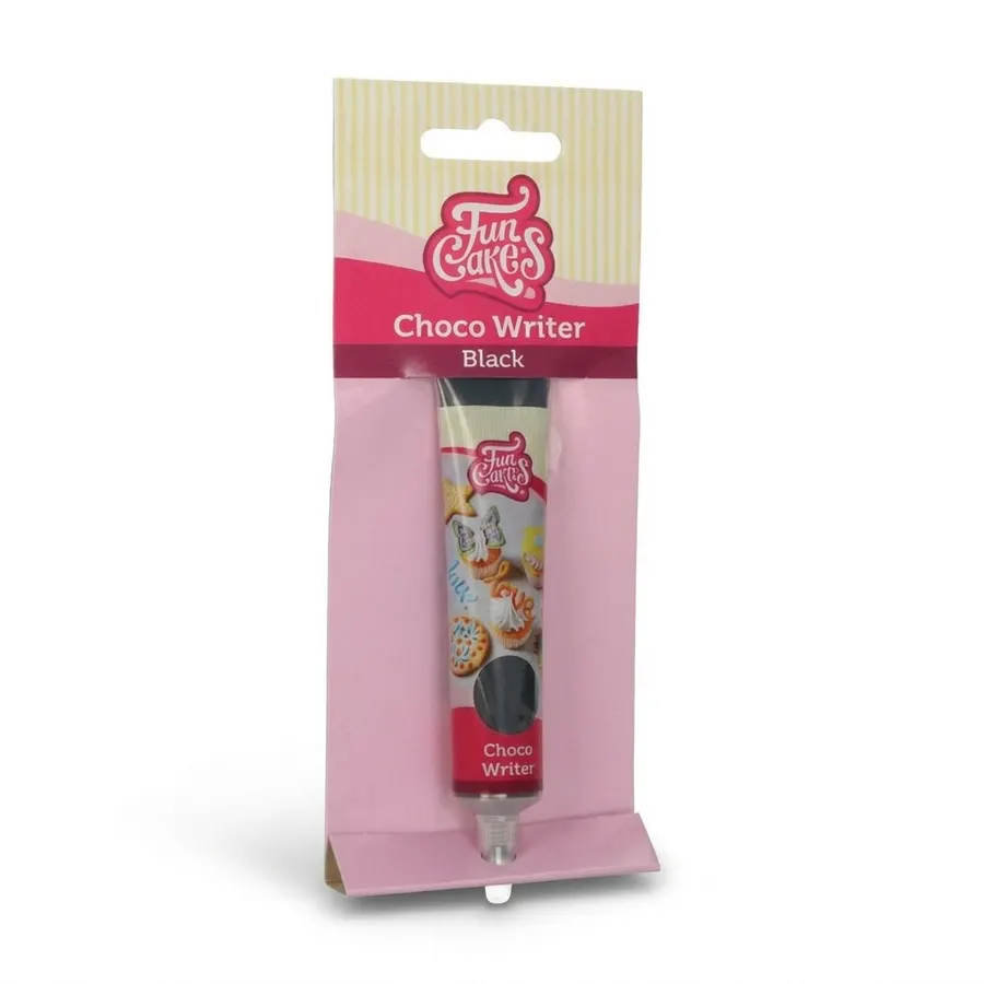 Tubička černé čokoládové zdobičky FunCakes s tenkou tryskou, balení 25 g