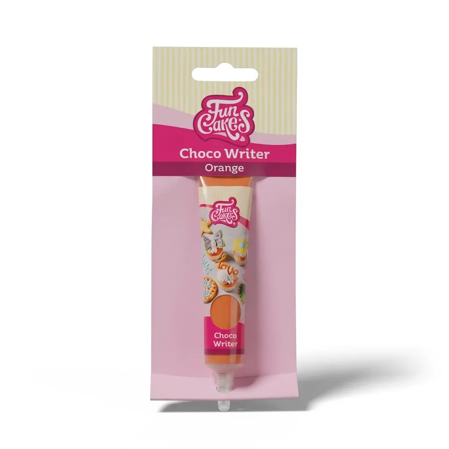 Tubička oranžové čokoládové zdobičky FunCakes o hmotnosti 25 g